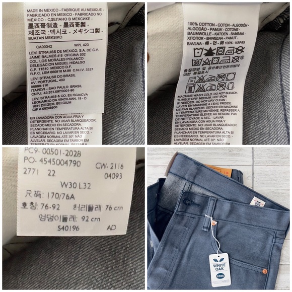 Levis 501 White Oak Cone Denim Shrink To Fit 00501-0208 - Picture 7 of 17